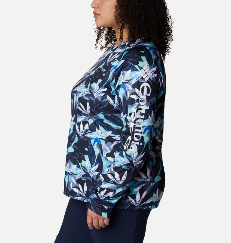 Women's Columbia PFG Super Tidal Tee II Long Sleeve Sweatshirts Flower | Plus Size CA-HLA3C
